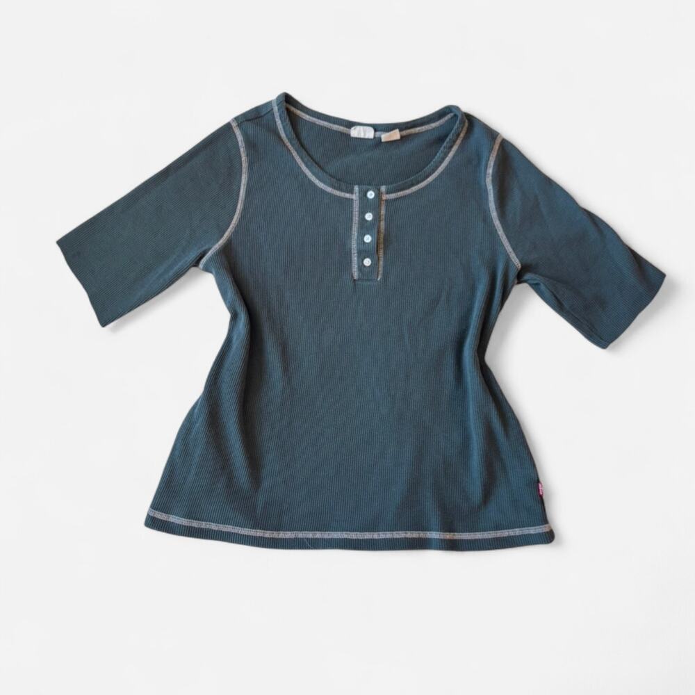 Levi's XL Henley Shirt in Dark Green